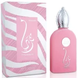 Mamlakat Al Oud Thuraya Rossa 100ml frasco con caja perfume árabe femenino floral afrutado dulce cremoso