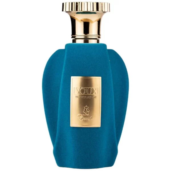 Perfume Paris Corner Emir Voux Turquoise 100ml frasco árabe unisex ambarado afrutado naranja frutas vainilla