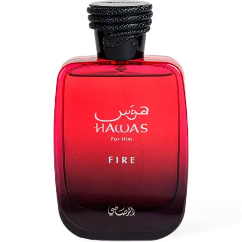Rasasi Hawas Fire 100ml - Frasco Perfume Rasasi Hawas Fire 100ml frasco árabe masculino aromático acuático salvia jazmín marino ámbar gris