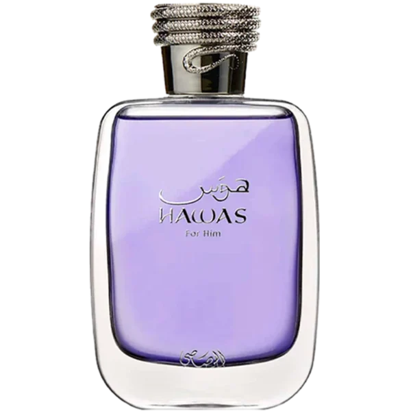 Perfume Rasasi Hawas For Him 100ml frasco árabe hombre aromático acuático manzana bergamota canela ciruela ámbar gris