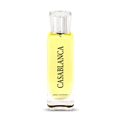 Perfume Swiss Arabian Casablanca 100ml frasco árabe unisex frutal gourmand manzana uva caramelo ámbar