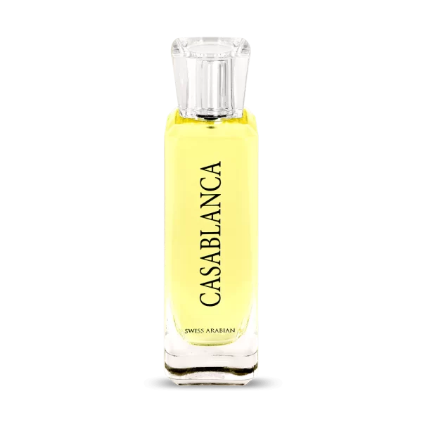 Perfume Swiss Arabian Casablanca 100ml frasco árabe unisex frutal gourmand manzana uva caramelo ámbar