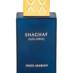 Perfume Swiss Arabian Shaghaf Oud Azraq 75ml frasco árabe unisex amaderado dulce miel oud canela vainilla