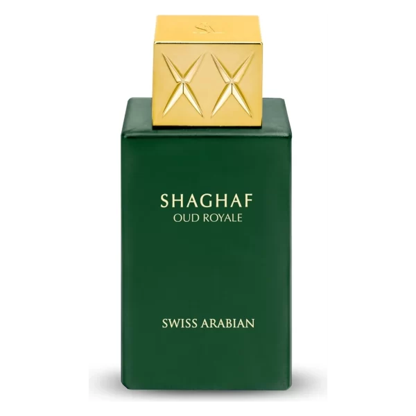 Perfume Swiss Arabian Shaghaf Oud Royale 75ml frasco árabe unisex amaderado especiado oud azafrán lavanda