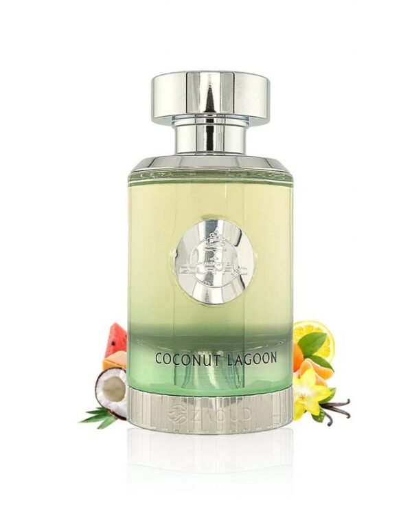 Perfume Paris Corner Coconut Lagoon 100ml frasco árabe unisex frutal tropical limón coco caramelo y vainilla