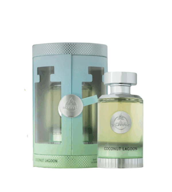 Paris Corner Coconut Lagoon 100ml frasco con caja perfume árabe unisex frutal tropical limón coco y vainilla
