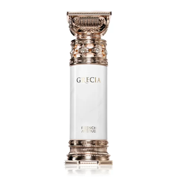 Perfume French Avenue Grecia 100ml frasco árabe femenino gourmand lácteo floral leche tuberosa vainilla cacao