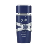 Perfume Lattafa Asad Zanzibar 100ml frasco árabe hombre fresco amaderado limpio marino lavanda jabón cashmeran maderas