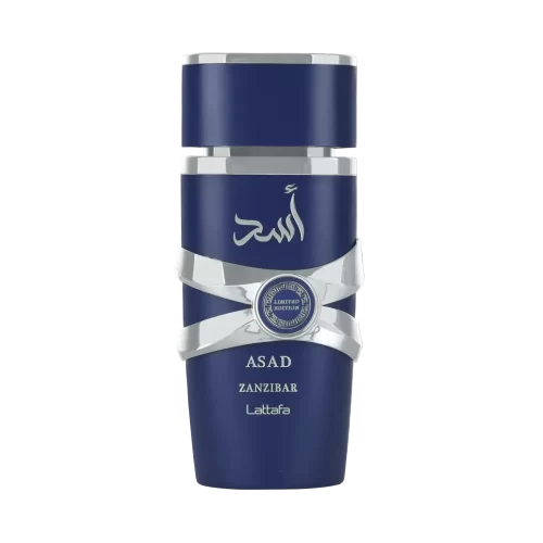 Lattafa Asad Zanzibar 100ml - Frasco Perfume Lattafa Asad Zanzibar 100ml frasco árabe hombre fresco amaderado limpio marino lavanda jabón cashmeran maderas