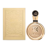 Lattafa Fakhar Extrait 100ml frasco con caja perfume árabe unisex oriental amaderado cuero ámbar tuberosa cardamomo