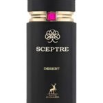 Perfume Maison Alhambra Sceptre Desert 100ml frasco árabe unisex gourmand afrutado fresa frambuesa cuero vainilla