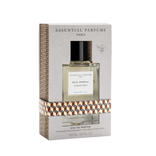 Essential Parfums Bois Impérial 100ml - Frasco y caja Essential Parfums Bois Impérial 100ml frasco con caja perfume nicho unisex amaderado pimienta vetiver