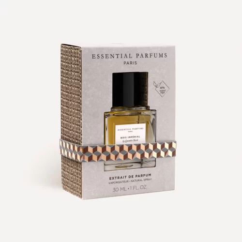 Essential Parfums Bois Impérial Extrait 30ml - Frasco y caja Essential Parfums Bois Impérial Extrait 30ml frasco con caja perfume nicho unisex amaderado ambarado