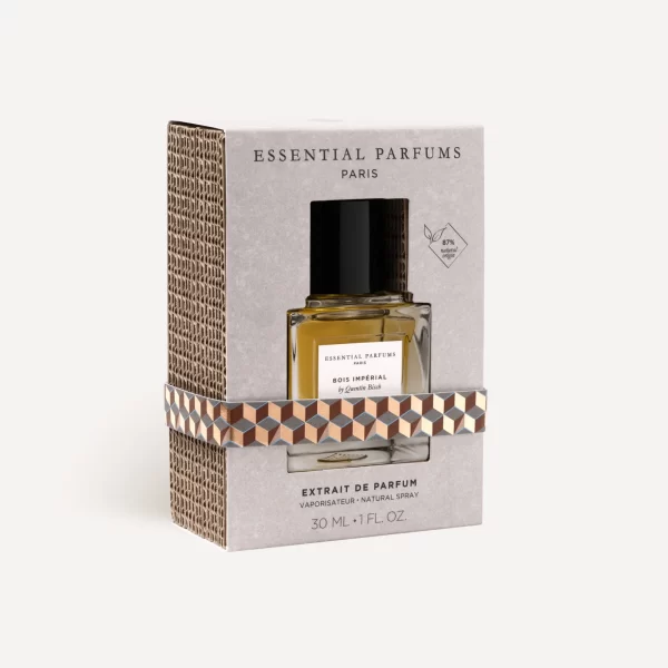 Essential Parfums Bois Impérial Extrait 30ml frasco con caja perfume nicho unisex amaderado ambarado