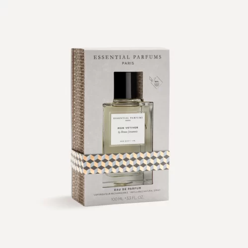 Essential Parfums Mon Vetiver 100ml frasco con caja perfume nicho unisex cítrico amaderado vetiver