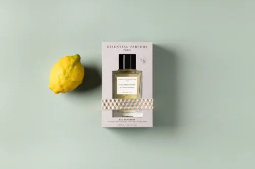 Essential Parfums Nice Bergamote 100ml - Ambiente Essential Parfums Nice Bergamote 100ml caja y limón ambientación perfume nicho unisex cítrico floral