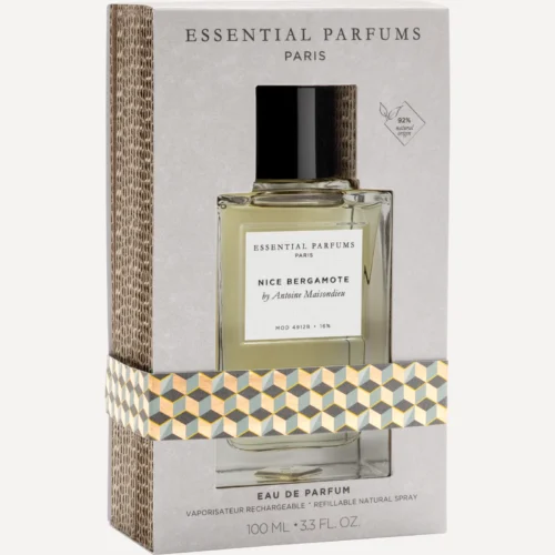 Essential Parfums Nice Bergamote 100ml - Frasco y caja Essential Parfums Nice Bergamote 100ml frasco con caja perfume nicho unisex cítrico floral bergamota