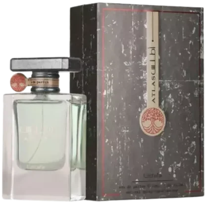 Lattafa Atlas 55ml frasco con caja perfume árabe unisex acuático fresco marino salado iris sándalo ámbar