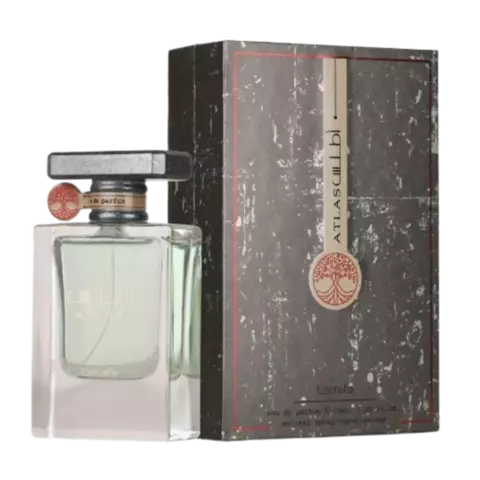 Lattafa Atlas 55ml - Frasco y caja Lattafa Atlas 55ml frasco con caja perfume árabe unisex acuático fresco marino salado iris sándalo ámbar