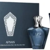 Estuche del set Afnan Turathi Blue 3 piezas perfume árabe hombre con EDP gel de ducha y bálsamo aftershave
