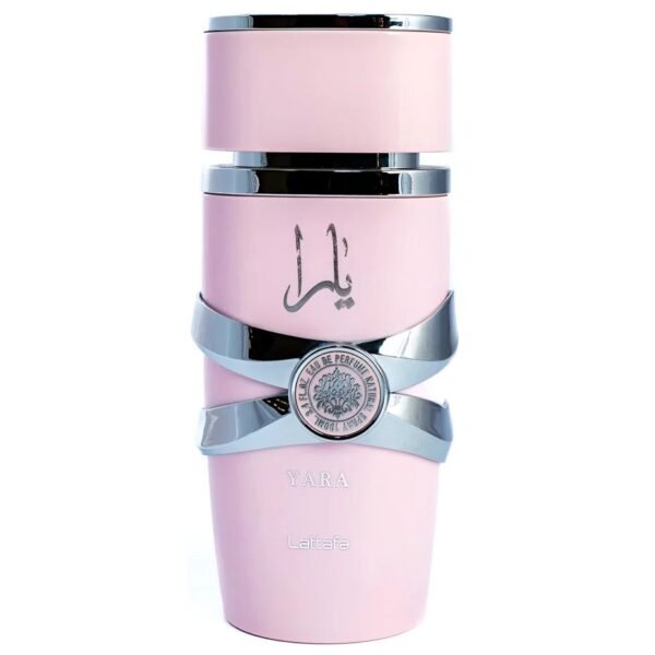 Perfume Lattafa Yara Rosa 100ml frasco árabe mujer oriental vainilla orquídea heliotropo mandarina frutas tropicales