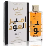 Lattafa Ameer Al Oudh Intense Oud 100ml frasco con caja perfume árabe unisex ámbar amaderado oud vainilla sándalo