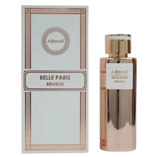 Armaf Belle Paris Belvico 100ml frasco con caja perfume árabe femenino floral afrutado dulce rosa vainilla ámbar