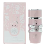 Lattafa Yara Rosa aceite 20ml frasco con caja perfume árabe mujer oriental avainillado dulce