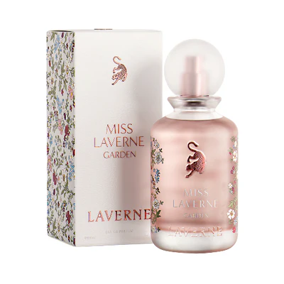 Laverne Miss Laverne Garden 100ml - Frasco y caja Laverne Miss Laverne Garden 100ml frasco con caja perfume árabe mujer floral frutal grosella pera rosa orquídea vainilla
