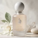 Laverne Musk Garden 100ml frasco perfume árabe unisex floral frutal almizcle ruibarbo mora rosa violeta vainilla notas