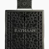 Perfume Rayhaan Obsidian 100ml frasco árabe masculino amaderado iris polvoso cuero sándalo cedro oud