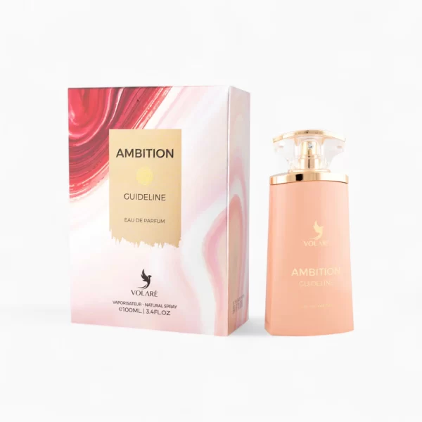 Volare Ambition Guideline 100ml frasco con caja perfume árabe unisex amaderado especiado olíbano azafrán resinoso