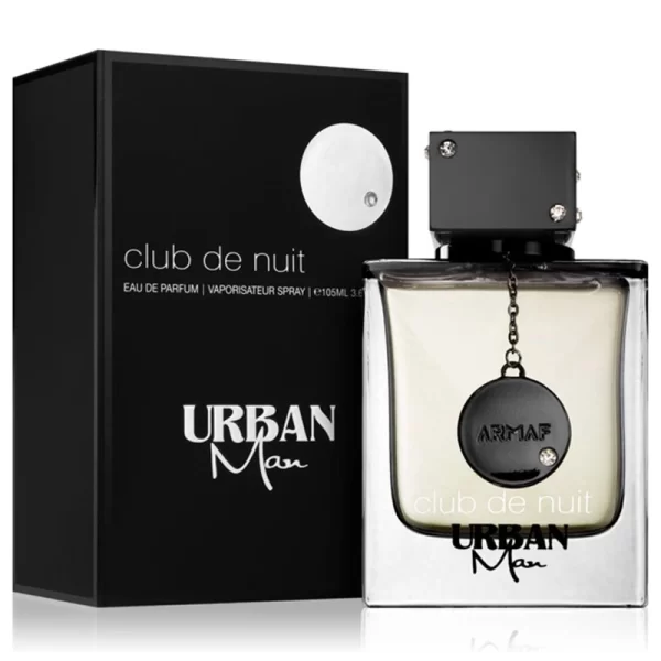 Armaf Club de Nuit Urban Man 105ml frasco con caja perfume árabe hombre amaderado aromático fresco lavanda vetiver sándalo