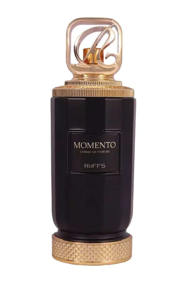 Perfume Riiffs Momento 100ml frasco árabe unisex amaderado especiado azúcar azafrán rosa tonka