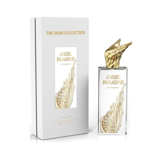 Amaran Angel Paradise 85ml frasco con caja perfume árabe unisex floral cítrico azahar bergamota cardamomo almizcle