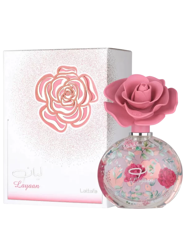 Lattafa Layaan 75ml frasco con caja perfume árabe femenino