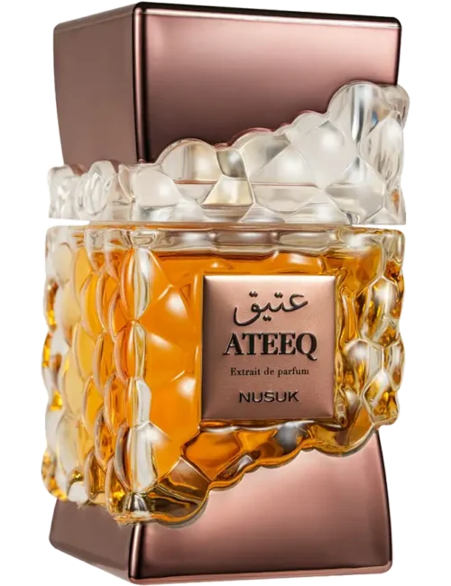 Perfume Nusuk Ateeq Extrait de Parfum 100ml frasco árabe masculino aromático oriental tabaco miel