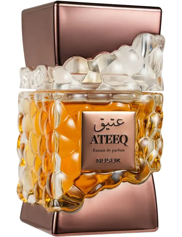 Perfume Nusuk Ateeq Extrait de Parfum 100ml frasco árabe masculino aromático oriental tabaco miel