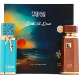 Pack Liquid Brun Vulcan Feu French Avenue 2 perfumes árabes 100ml unisex EDP set Dusk Till Dawn regalo