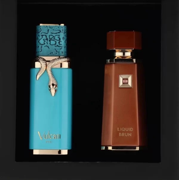 Pack Liquid Brun + Vulcan Feu French Avenue frascos perfume árabe unisex regalo set Dusk Till Dawn