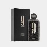 Afnan 9 PM Night Out Extrait 100ml frasco con caja perfume árabe unisex frutal especiado fruta del dragón y tonka