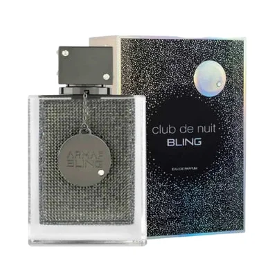 Armaf Club de Nuit Bling 75ml - Frasco y caja Armaf Club de Nuit Bling 75ml frasco con caja perfume árabe unisex amaderado fresco cítricos y vainilla