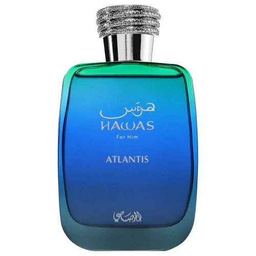 Perfume Hawas Atlantis 100ml frasco árabe hombre amaderado acuático mineral bergamota gálbano notas marinas y sándalo Perfume Hawas Atlantis 100ml frasco árabe hombre amaderado acuático mineral bergamota gálbano notas marinas y sándalo