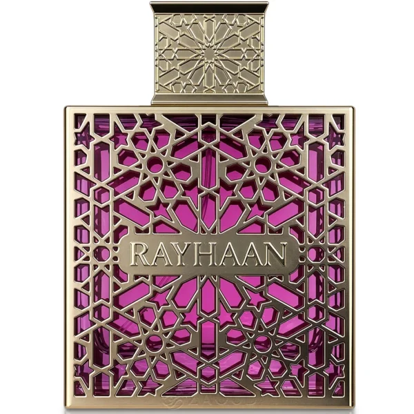 Perfume Rayhaan Kiss 100ml frasco árabe mujer gourmand frutal cremoso fresa coco leche condensada vainilla