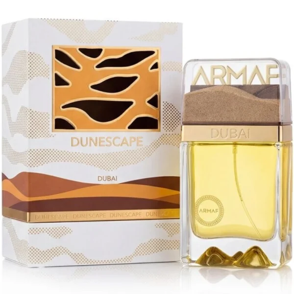 Armaf Dunescape Dubai Extrait 100ml frasco con caja perfume árabe unisex aromático fougère limón y sándalo