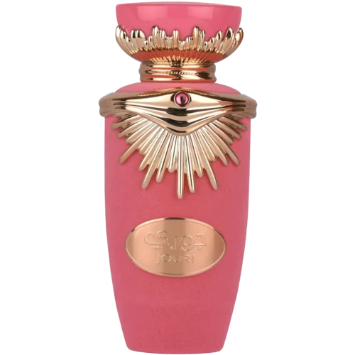 Perfume Lattafa Jouri 100ml frasco árabe mujer floral frutal pitahaya cereza naranja peonía y vainilla