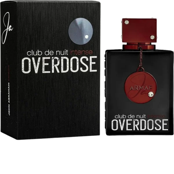 Armaf Club de Nuit Overdose 105ml frasco negro con caja perfume árabe hombre frutal piña mandarina ámbar
