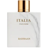 Perfume Rayhaan Italia 100ml frasco árabe hombre aromático dulce lavanda limón miel canela tabaco vainilla