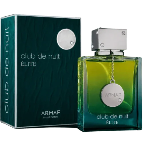 Armaf Club de Nuit Elite 105ml - Frasco y caja Armaf Club de Nuit Elite 105ml frasco con caja perfume árabe hombre cítrico aromático té verde bergamota vetiver cedro