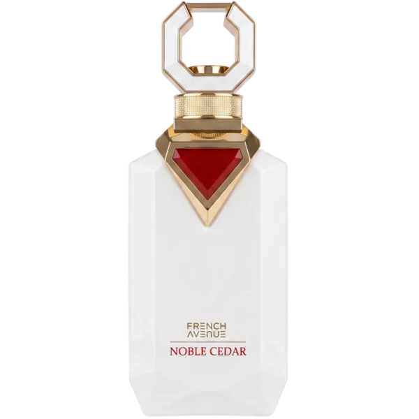 Perfume French Avenue Noble Cedar 100ml frasco árabe unisex amaderado floral almizclado aldehídos bergamota azahar cedro